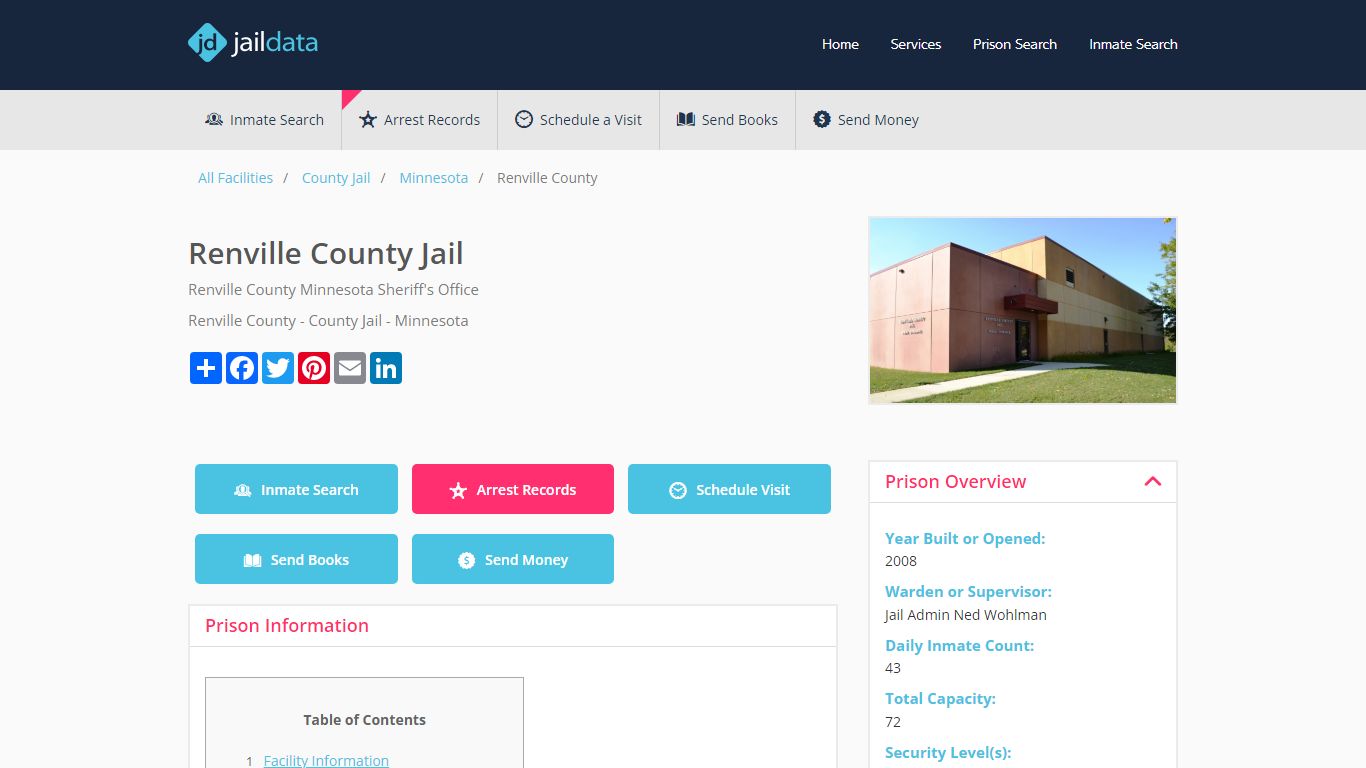 Renville County Jail: Jail Roster, Visitation, Bail, Send Money or Mail ...